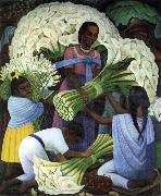 Diego Rivera Indian oil painting on canvas